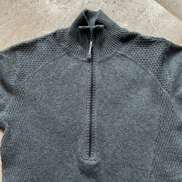 Eddie Bauer 🔥 1/4 Zip Up Grey Sweater Sz S - Picture 5 of 10
